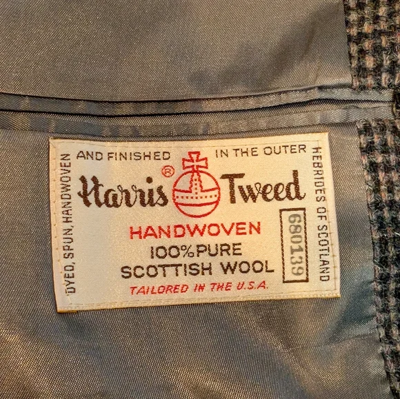Stafford Harris Tweed Blazer Men 46 ? Scottish Wool Jacket - Picture 3 of 9